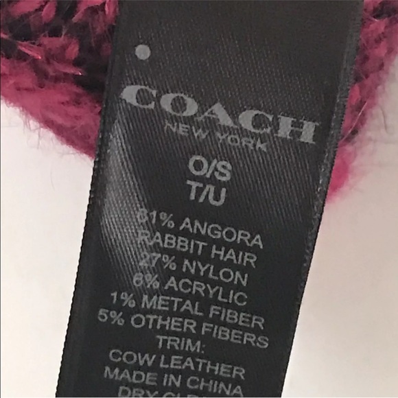 Coach Ocelot Tech Touch Knit Glove Multicolor Pink - Picture 7 of 8